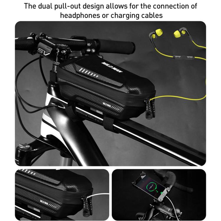 WILD MAN ES5 Basic Mountain Bicycle EVA Hard Shell Bag Bike Front Top Tube Bag
