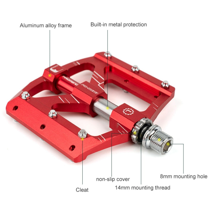 PROMEND PD-M88 1 Pair Mountain Bicycle Aluminum Alloy 3-Bearings Pedals