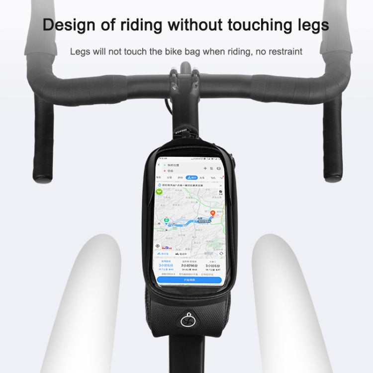 WHEEL UP Hard Shell Bicycle Bag Front Beam Bag Mountain Bike mobile Phone Touch Screen Tube Bag Riding Equipment