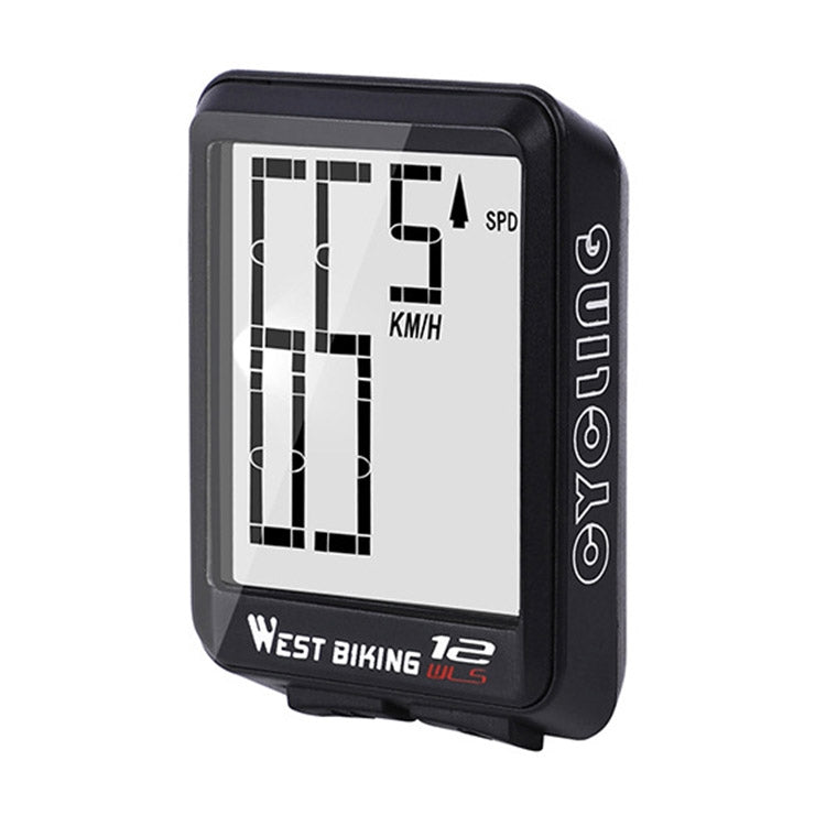 WEST BIKING Mountain Road Bike Wireless Big Character Table Big Screen Waterproof Night Light Speed Speedometer