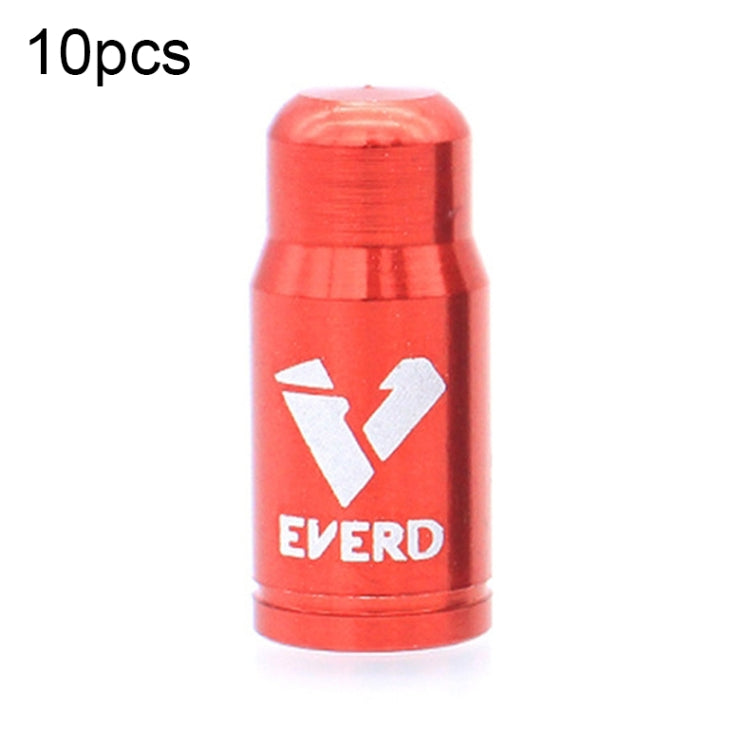 10 PCS EVERD ZH419 Mountain Road Bike Aluminum Alloy Air Mouth Cap Car Tire Dust Door Cover, Colour: Presta (Black)