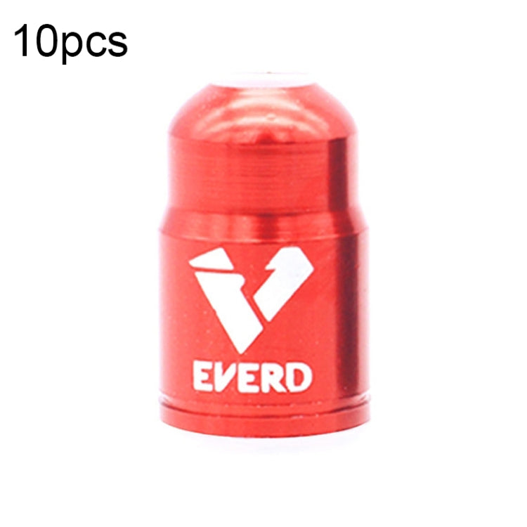 10 PCS EVERD ZH419 Mountain Road Bike Aluminum Alloy Air Mouth Cap Car Tire Dust Door Cover, Colour: Presta (Black)