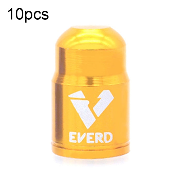 10 PCS EVERD ZH419 Mountain Road Bike Aluminum Alloy Air Mouth Cap Car Tire Dust Door Cover, Colour: Presta (Black)