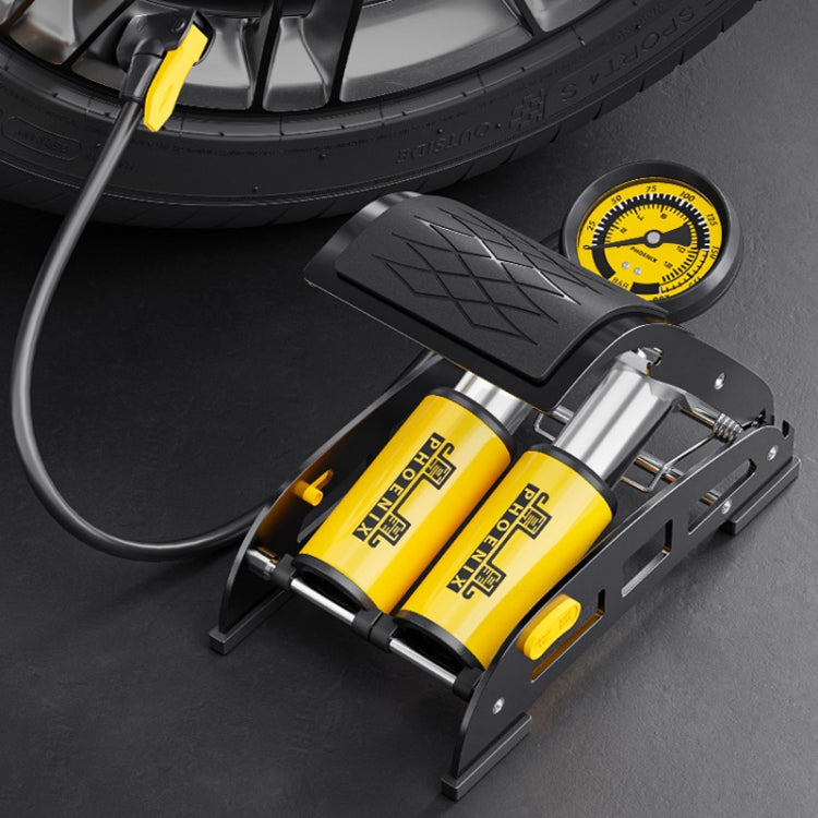 Phoenix 54B Home Portable Pedal Type Double Cylinder High Pressure Electrical Bike Bicycle Inflator
