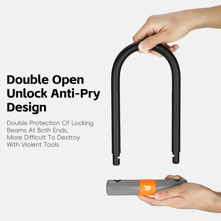 WEST BIKING Dviračio / Motociklo Anti-theft Dvigubo Atidarymo U Formos Užraktas