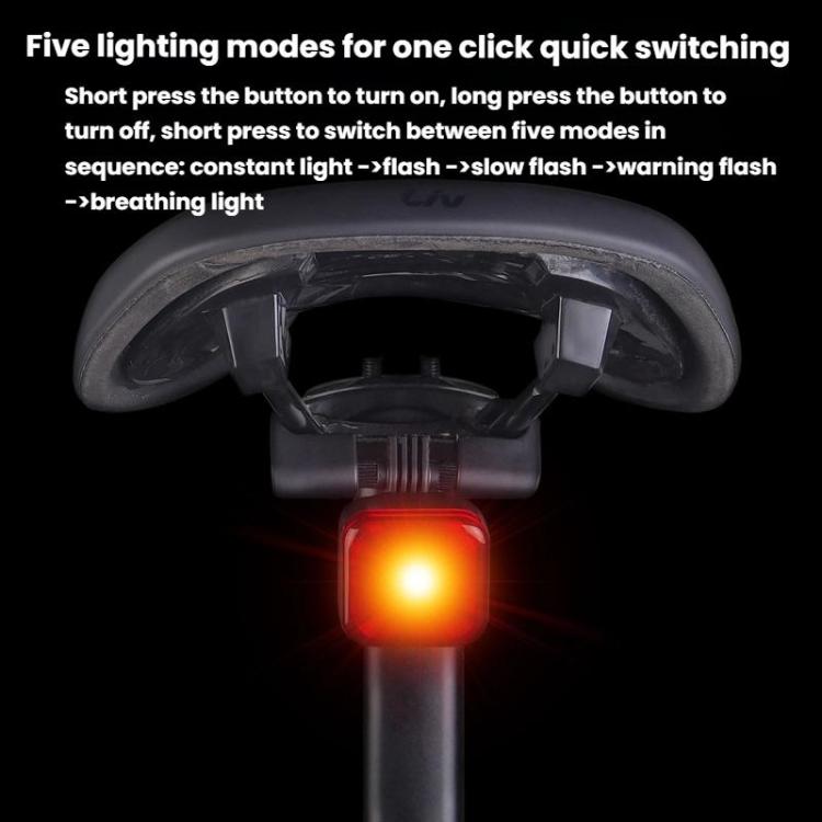 Bicycle Charging Taillights Smart Brake Sensing Taillights Night Riding Waterproof Warning Lights