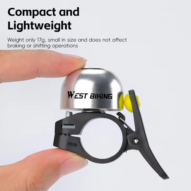 WEST BIKING YP0706059 Loud Bicycle Bell Thumb Bell For Folding Bikes Mountain Bikes Cycling Bell Gear