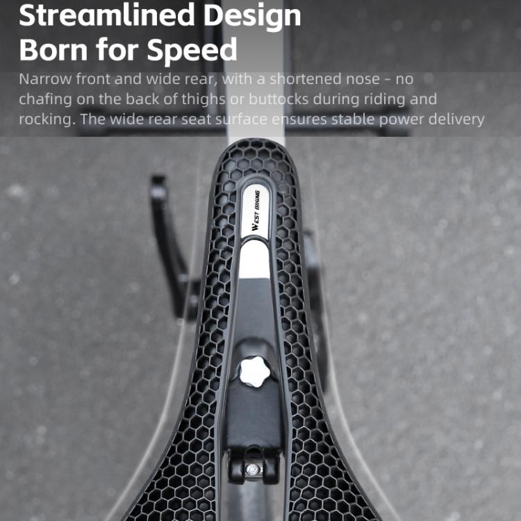 WEST BIKING YP0801258 Bicycle Honeycomb Shock Absorbing Ventilated Comfort Saddle For Road Bike Riding Equipment