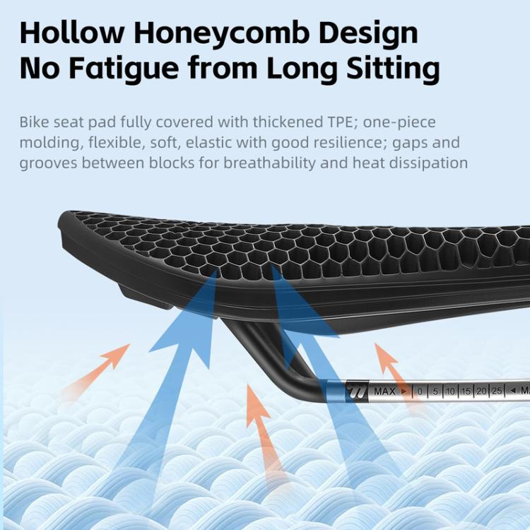 WEST BIKING YP0801258 Bicycle Honeycomb Shock Absorbing Ventilated Comfort Saddle For Road Bike Riding Equipment