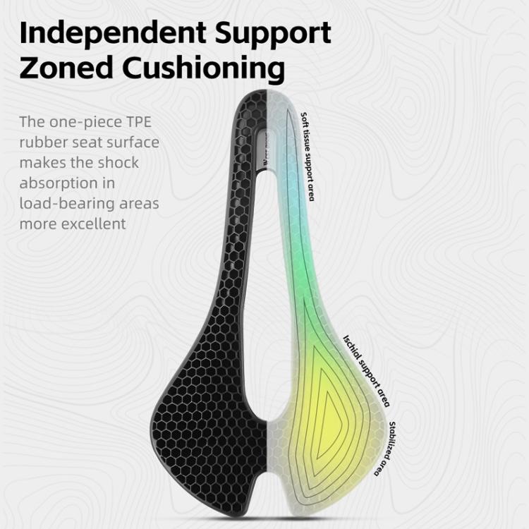 WEST BIKING YP0801258 Bicycle Honeycomb Shock Absorbing Ventilated Comfort Saddle For Road Bike Riding Equipment
