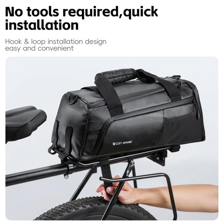 WEST BIKING YP0707413 Bicycle Multifunctional Storage Pannier Outdoor Travel Mountain Bik Rear Seat Tail Bag