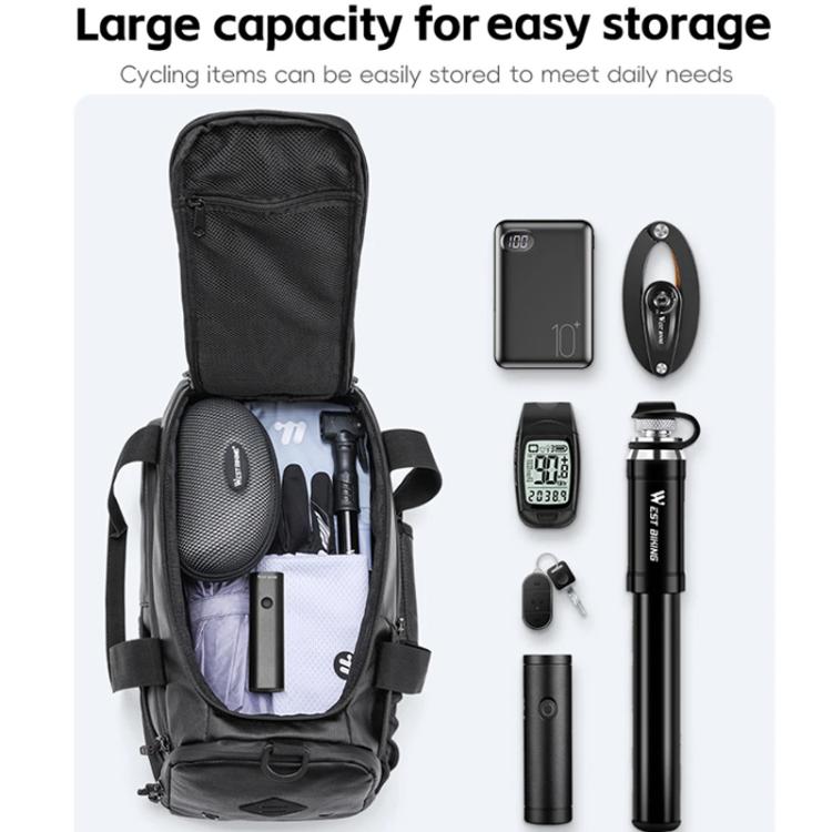 WEST BIKING YP0707413 Bicycle Multifunctional Storage Pannier Outdoor Travel Mountain Bik Rear Seat Tail Bag
