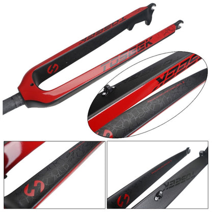 TOSEEK Ultra Light 26 Inch 385mm Mountain Bike Full Carbon Front Fork Straight Tube Disc Brake