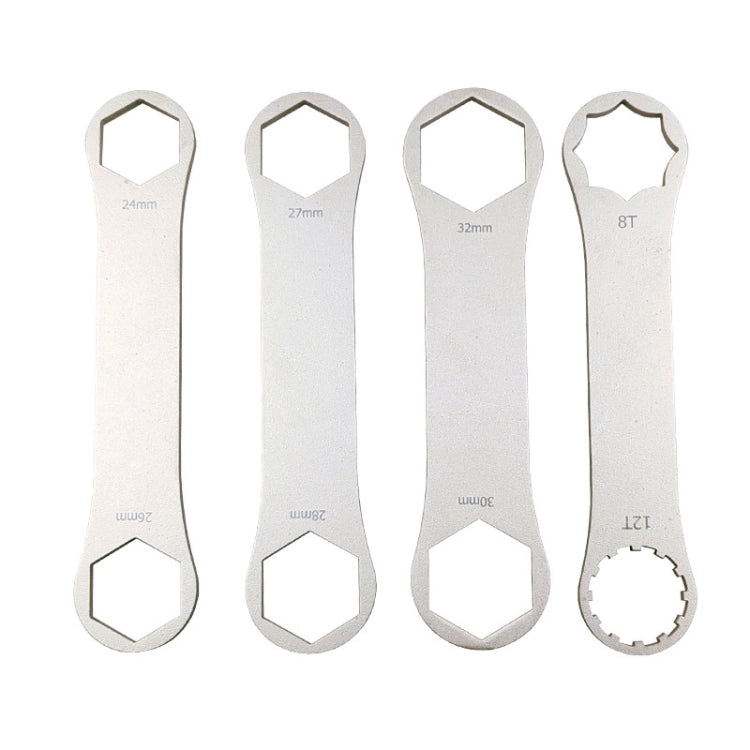 BIKERSAY BT050A Multifunctional Stainless Steel Bicycle Fork Wrench Double Head Spanner
