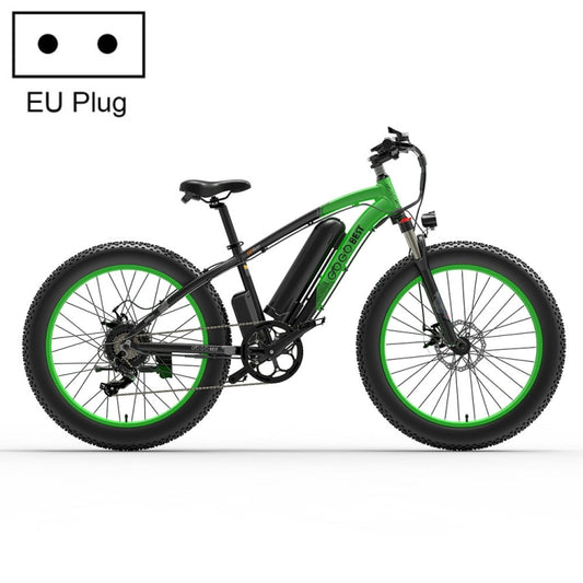 GOGOBEST GF600 48V 13AH 1000W Transmission Electric Bicycle with 26 inch Tires, EU Plug(Black Grey)