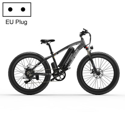 GOGOBEST GF600 48V 13AH 1000W Transmission Electric Bicycle with 26 inch Tires, EU Plug(Black Grey)