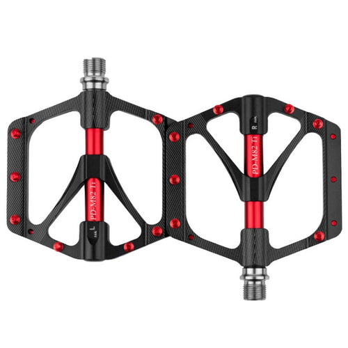 PROMEND PD-M82-TI 1 Pair Mountain Bicycle Titanium Alloy Shaft 3-Bearings Wide Pedals