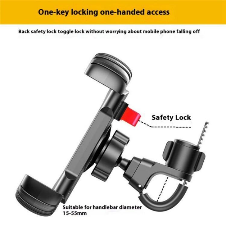 Z012 360 Degree Rotation Motorcycle Bicycle Handlebar Rearview Mirror Phone Mount