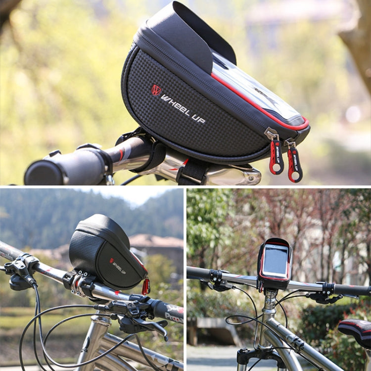 WHEEL UP Anti-splashing Touch Screen Bicycle Mobile Phone Bag Mountain Bike Front Beam Bag Riding Handlebar Bag