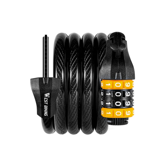 WEST BIKING YP0705061-0705062 Bicycle Password Lock Mountain Bicycle Strip Wire Anti-Theft Lock