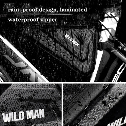 WILD MAN ES19 Bicycle EVA Hard Shell Triangle Bag Mountain Bike Front Beam Bag