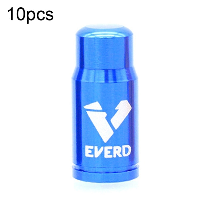 10 PCS EVERD ZH419 Mountain Road Bike Aluminum Alloy Air Mouth Cap Car Tire Dust Door Cover, Colour: Presta (Black)