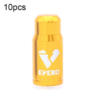10 PCS EVERD ZH419 Mountain Road Bike Aluminum Alloy Air Mouth Cap Car Tire Dust Door Cover, Colour: Presta (Black)