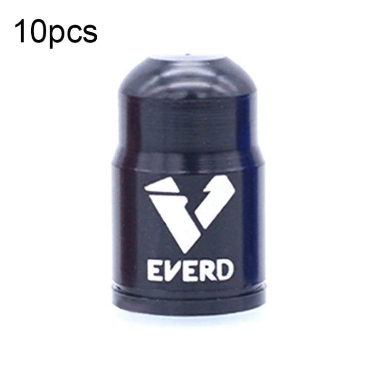 10 PCS EVERD ZH419 Mountain Road Bike Aluminum Alloy Air Mouth Cap Car Tire Dust Door Cover, Colour: Presta (Black)