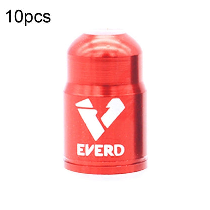 10 PCS EVERD ZH419 Mountain Road Bike Aluminum Alloy Air Mouth Cap Car Tire Dust Door Cover, Colour: Presta (Black)