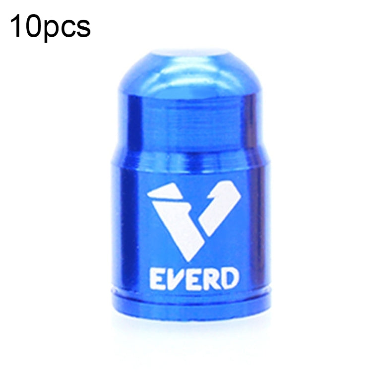 10 PCS EVERD ZH419 Mountain Road Bike Aluminum Alloy Air Mouth Cap Car Tire Dust Door Cover, Colour: Presta (Black)