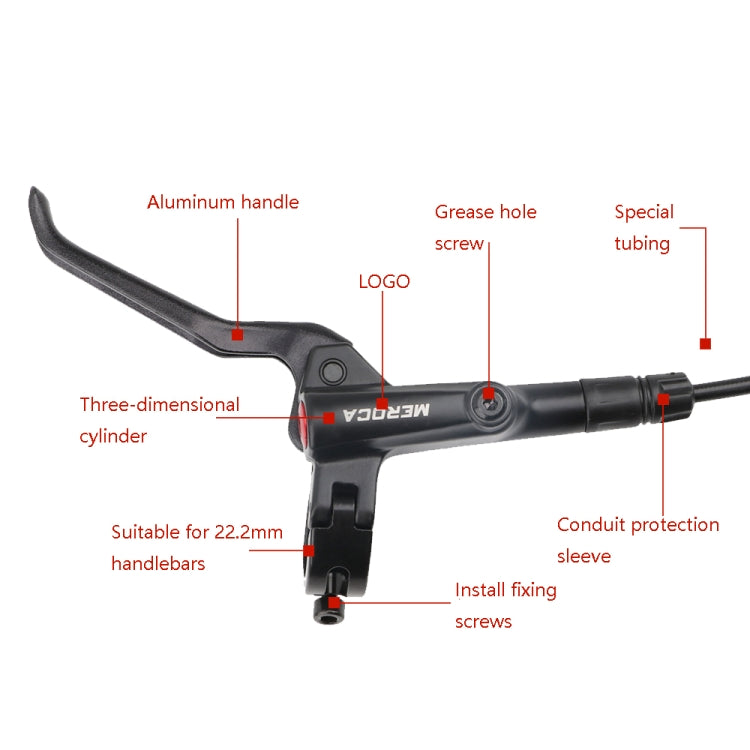 Meroca M800 Bicycle Brake Mountain Bike Universal Bilateral Brake Oil Pressure Disc Brake, Style: