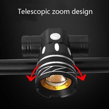 7602 LED USB Charging Telescopic Zoom Bicycle Front Light, Specification: