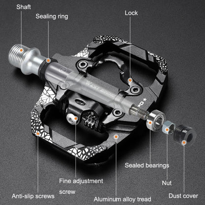 A Pair WEST BIKING YP0802086 Mountain Bike Aluminum Bearing Pedals