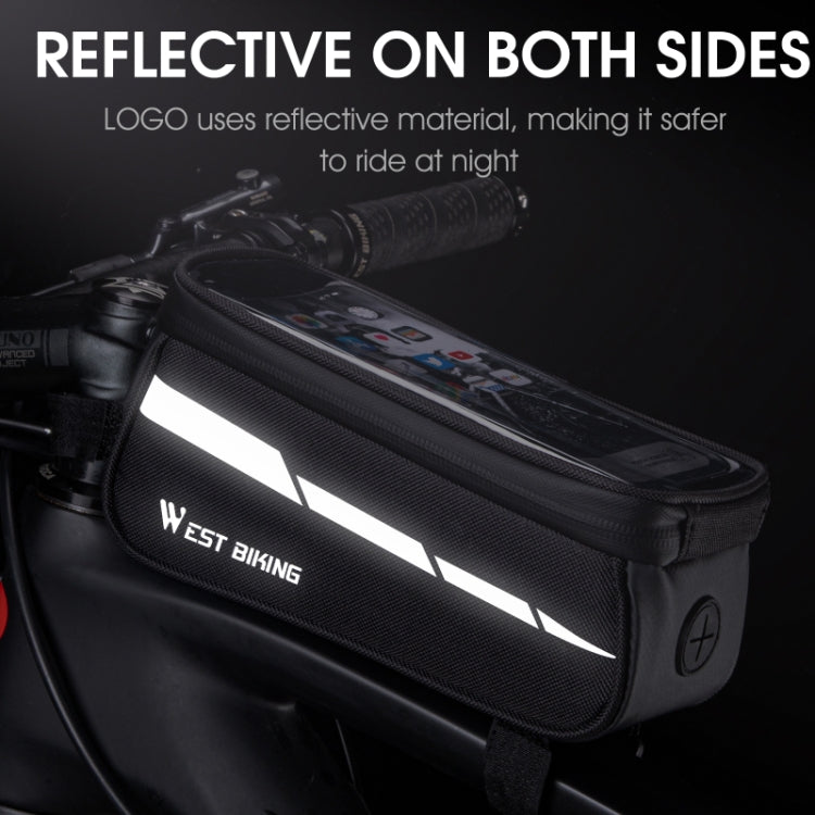 WEST BIKING 7 inches Mountain Bike Mobile Phone Touch Screen Front Beam Bag