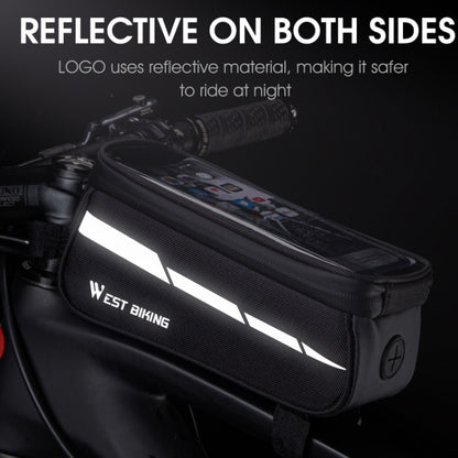 WEST BIKING 7 inches Mountain Bike Mobile Phone Touch Screen Front Beam Bag