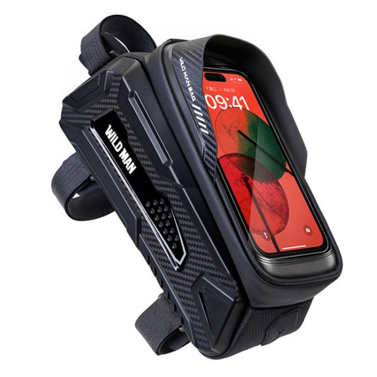 WILD MAN M30 1L Hard Shell Mountain Bike Front Beam Bag TPU Touch Screen Cycling Equipment Bag