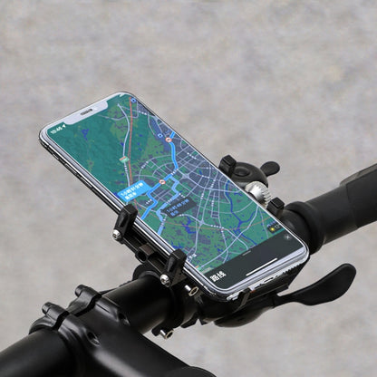 Aliuminio motociklo / dviračio telefono laikiklis