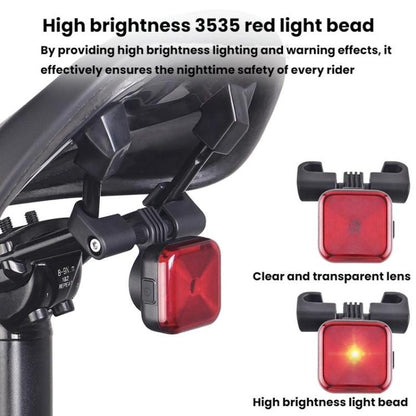 Bicycle Charging Taillights Smart Brake Sensing Taillights Night Riding Waterproof Warning Lights