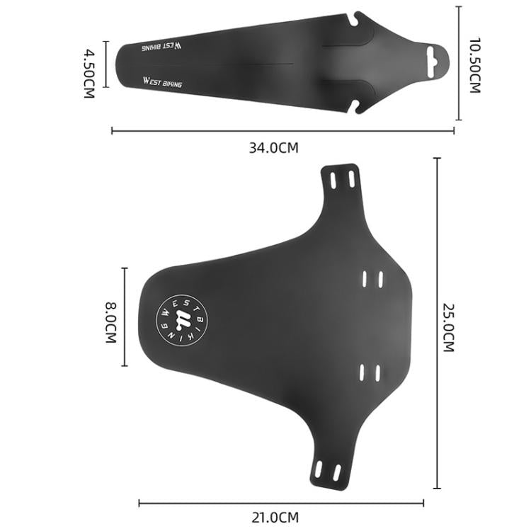 WEST BIKING YP0714043 Bicycle Front And Rear Fenders MTB Mountain Bike Fork Mudguard