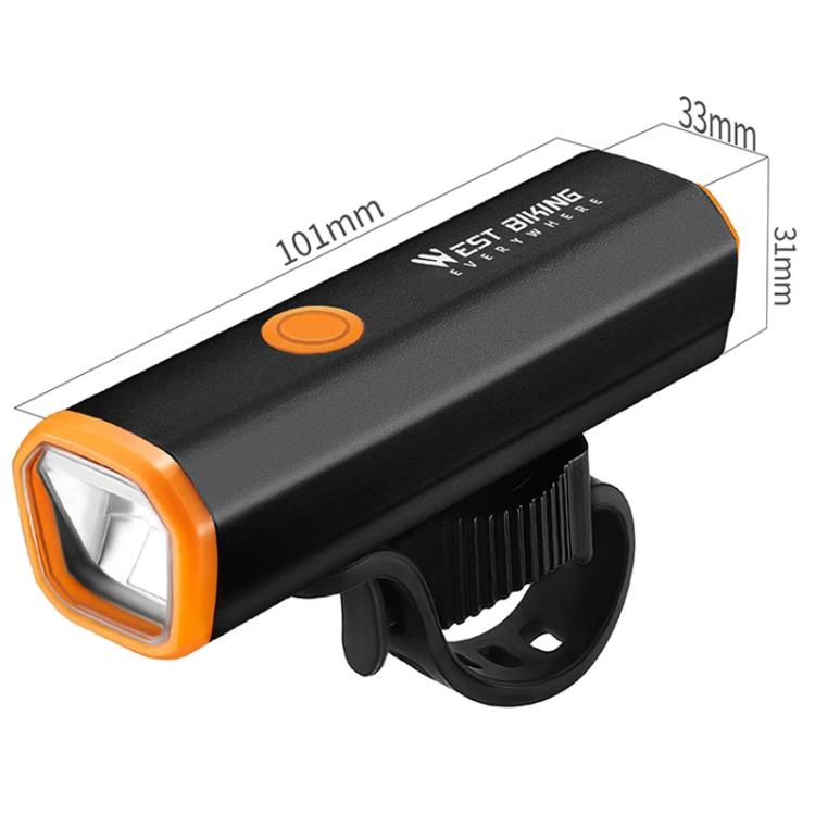WEST BIKING YP0701489 Bicycle High Brightness Front Light Mountain Bike Riding Flashlight