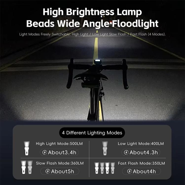 WEST BIKING YP0701489 Bicycle High Brightness Front Light Mountain Bike Riding Flashlight
