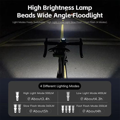 WEST BIKING YP0701489 Bicycle High Brightness Front Light Mountain Bike Riding Flashlight