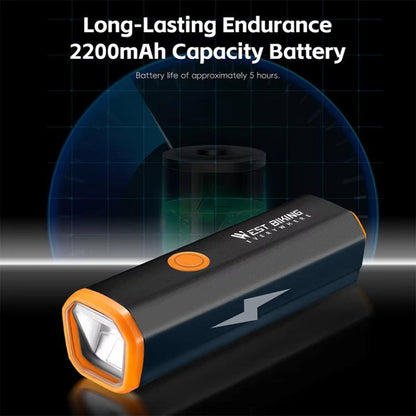 WEST BIKING YP0701489 Bicycle High Brightness Front Light Mountain Bike Riding Flashlight