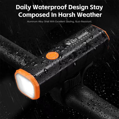 WEST BIKING YP0701489 Bicycle High Brightness Front Light Mountain Bike Riding Flashlight